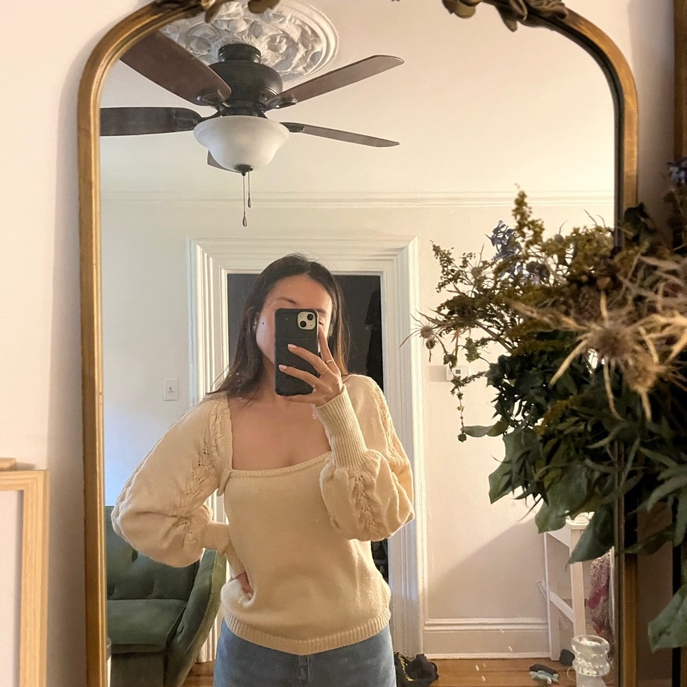 Rouje Paris cream fanny sweater